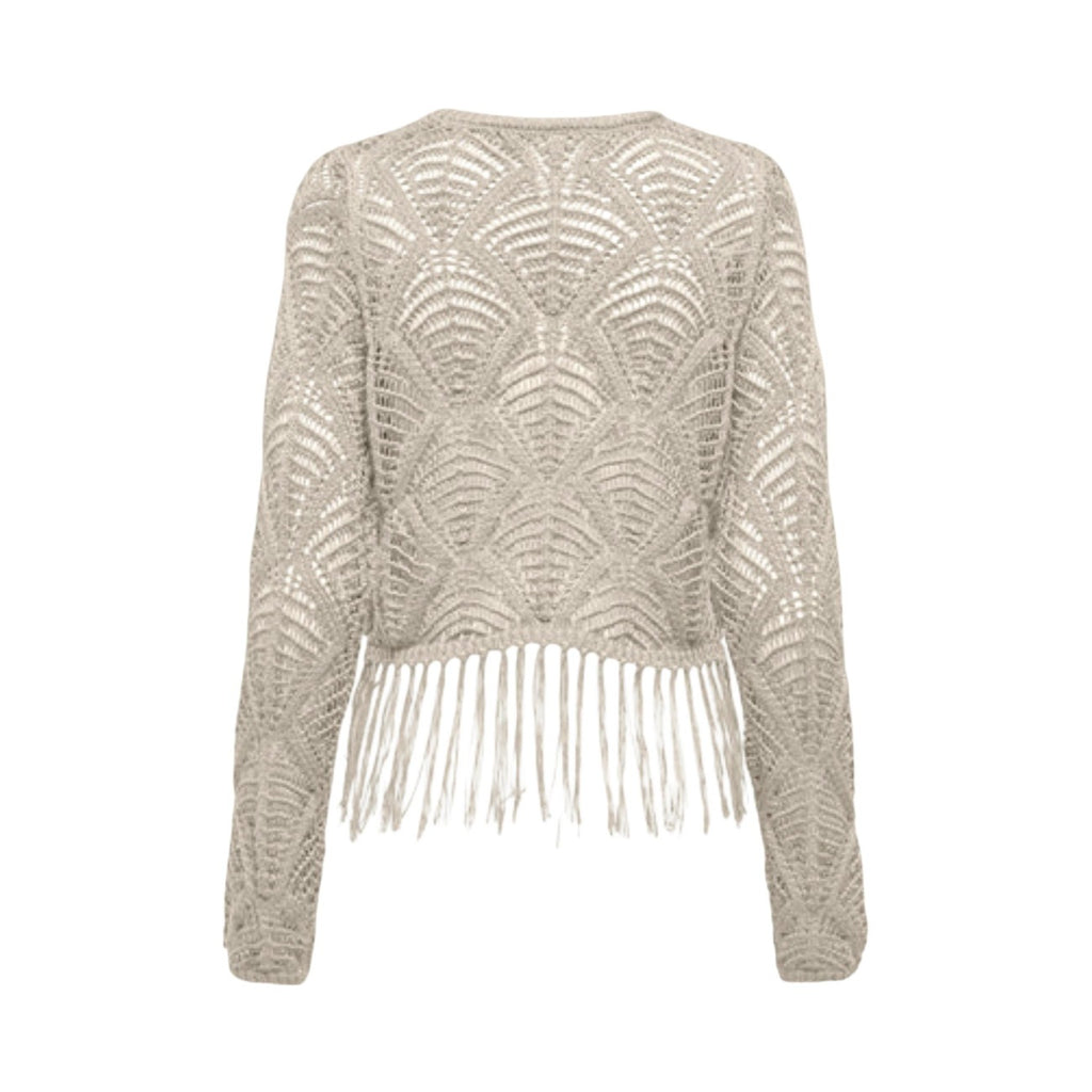 Maglia traforata con frange