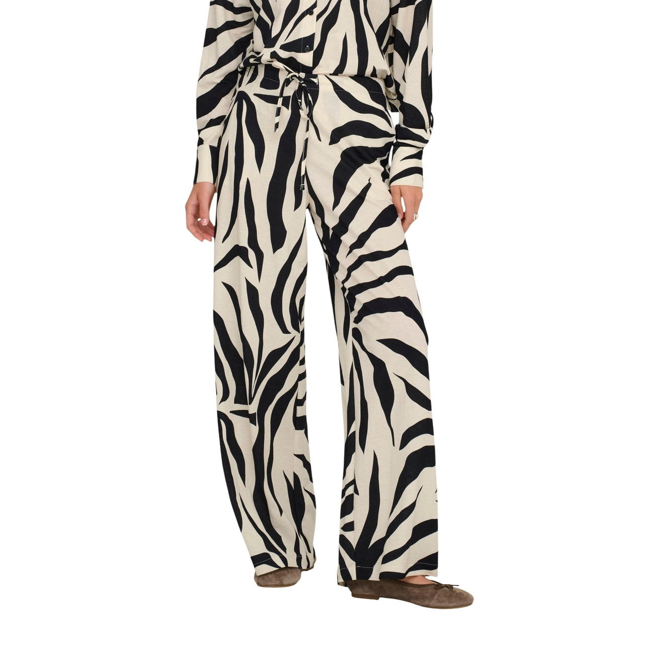 Pantalone palazzo stampa zebra