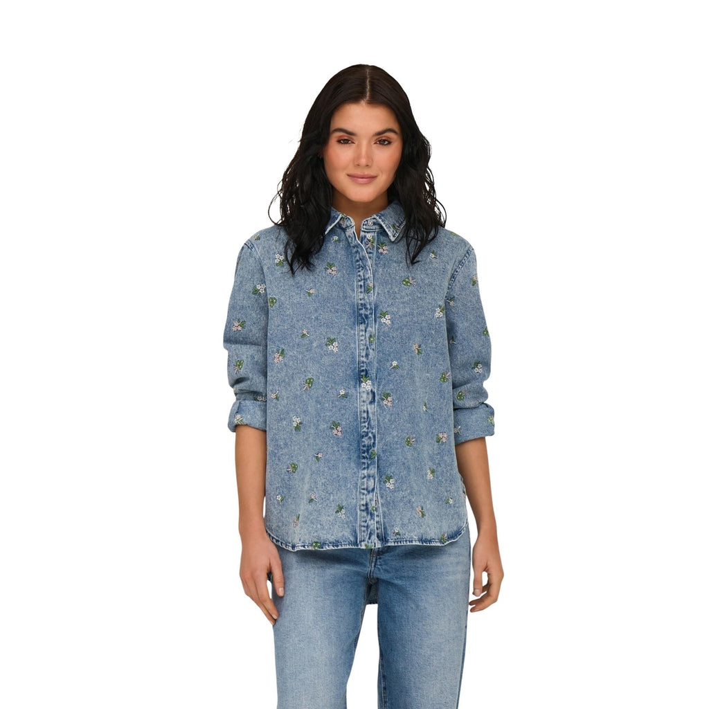 Camicia denim ricami