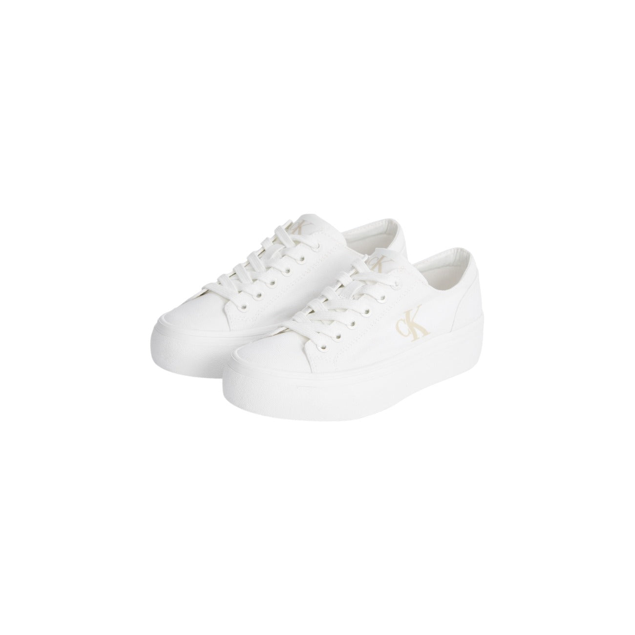 Sneakers CK logo beige